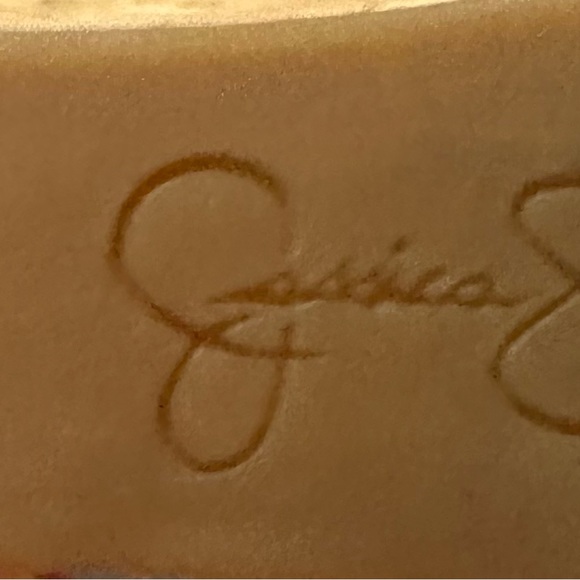 Jessica Simpson blue cork wedge heels - Picture 4 of 5